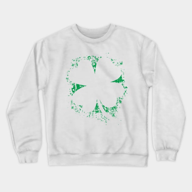 Vintage Green Leaf St Patricks Day Party Retro Design Crewneck Sweatshirt by PugSwagClothing